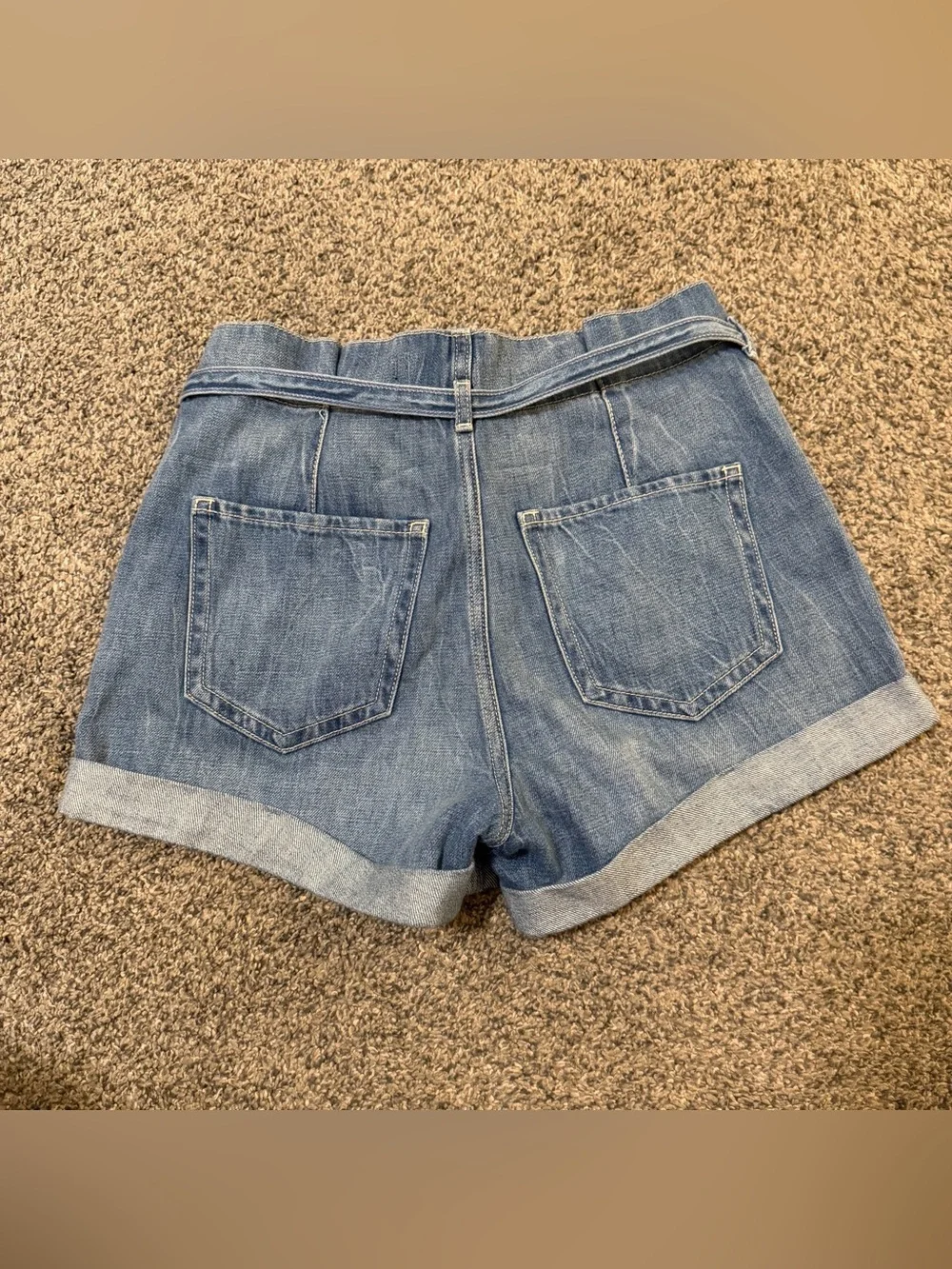 Hollister High-Rise Paper-Bag Denim Mom Shorts 3 in